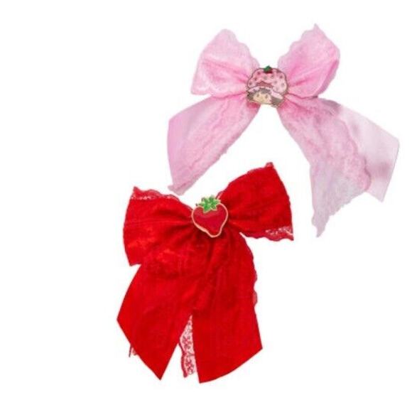 🔥 World Of Strawberry Short She Hair Bows 2 Pack BNWT🔥 - Picture 2 of 3